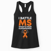 I Battle Ms WhatS Your Superpower Awareness Ribbon Womens Tank Top