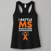 I Battle Ms WhatS Your Superpower Awareness Ribbon Womens Tank Top