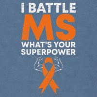 I Battle Ms WhatS Your Superpower Awareness Ribbon Garment-Dyed Sweatshirt