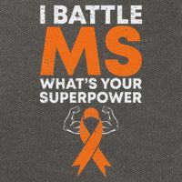 I Battle Ms WhatS Your Superpower Awareness Ribbon Cotton Canvas Backpack