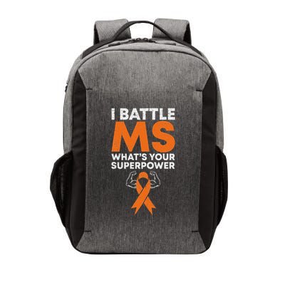 I Battle Ms WhatS Your Superpower Awareness Ribbon Vector Backpack