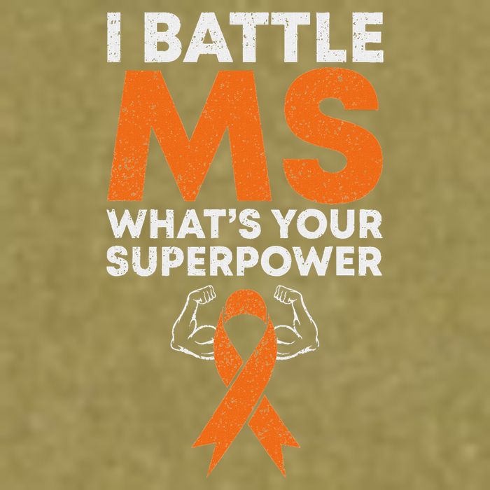 I Battle Ms WhatS Your Superpower Awareness Ribbon Garment-Dyed Women's Muscle Tee