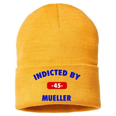 INDICTED BY MUELLER | 45th President Trump News Sustainable Knit Beanie