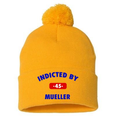 INDICTED BY MUELLER | 45th President Trump News Pom Pom 12in Knit Beanie