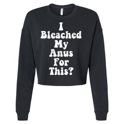 I Bleached My Anus For This Funny Anal Bleaching Cropped Pullover Crew