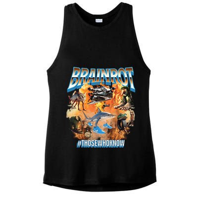 Italian Brainrot Meme Bootleg Ladies PosiCharge Tri-Blend Wicking Tank