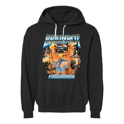 Italian Brainrot Meme Bootleg Garment-Dyed Fleece Hoodie