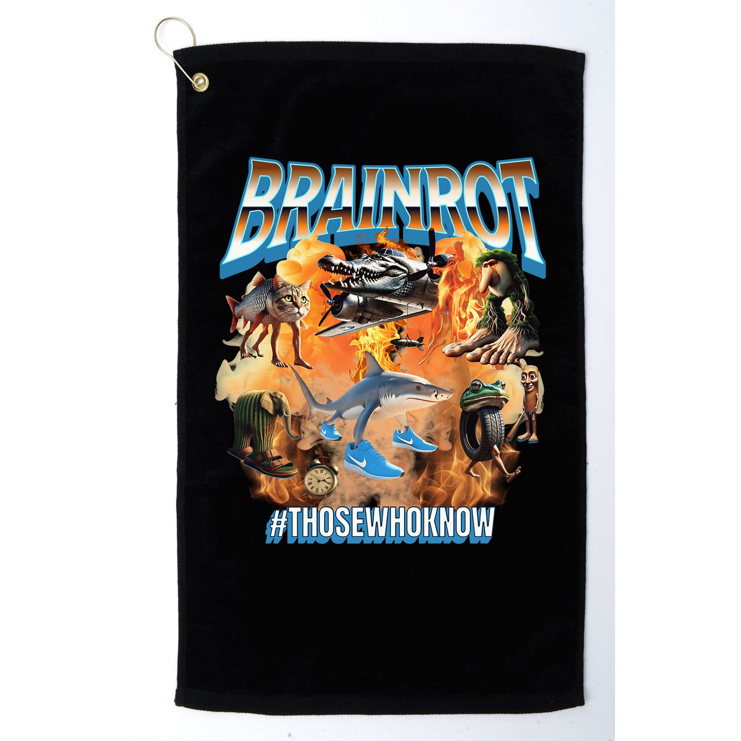 Italian Brainrot Meme Bootleg Golf Towel