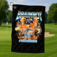Italian Brainrot Meme Bootleg Golf Towel