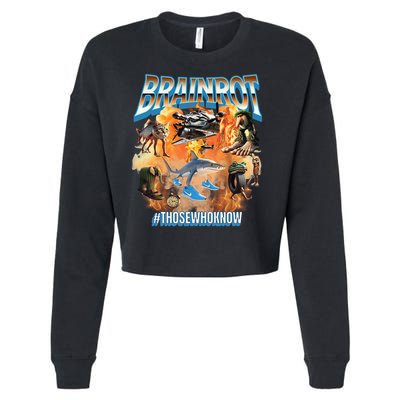 Italian Brainrot Meme Bootleg Cropped Pullover Crew
