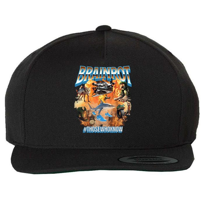 Italian Brainrot Meme Bootleg Wool Snapback Cap