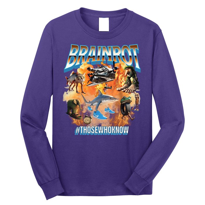 Italian Brainrot Meme Bootleg Long Sleeve Shirt