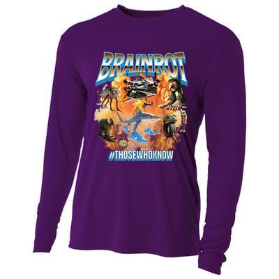 Italian Brainrot Meme Bootleg Cooling Performance Long Sleeve Crew