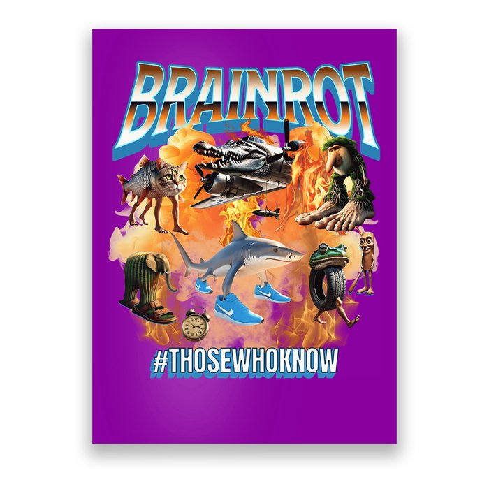 Italian Brainrot Meme Bootleg Poster