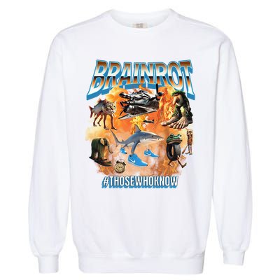 Italian Brainrot Meme Bootleg Garment-Dyed Sweatshirt