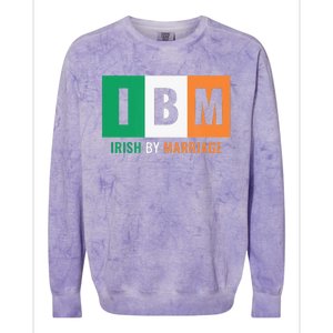 Irish By Marriage IBM Funny St Patrick's Day Colorblast Crewneck Sweatshirt