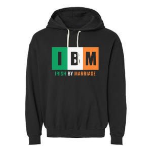 Irish By Marriage IBM Funny St Patrick's Day Garment-Dyed Fleece Hoodie