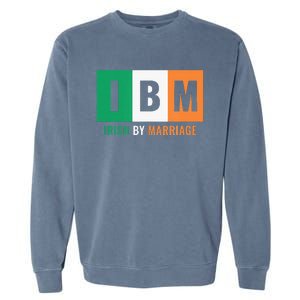 Irish By Marriage IBM Funny St Patrick's Day Garment-Dyed Sweatshirt