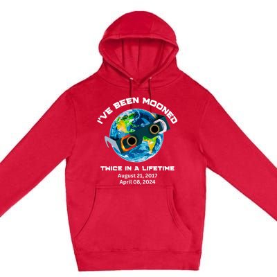 IVe Been Mooned Twice In A Lifetime Total Solar Eclipse Premium Pullover Hoodie