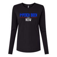 Impeach Biden Now Biden Disaster Womens Cotton Relaxed Long Sleeve T-Shirt