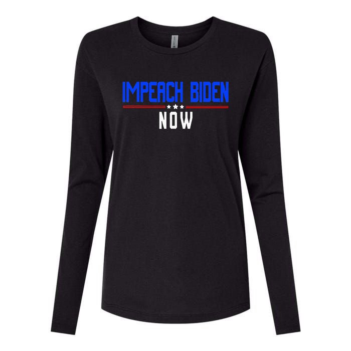 Impeach Biden Now Biden Disaster Womens Cotton Relaxed Long Sleeve T-Shirt