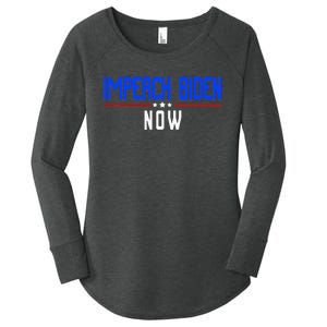 Impeach Biden Now Biden Disaster Women's Perfect Tri Tunic Long Sleeve Shirt