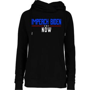 Impeach Biden Now Biden Disaster Womens Funnel Neck Pullover Hood