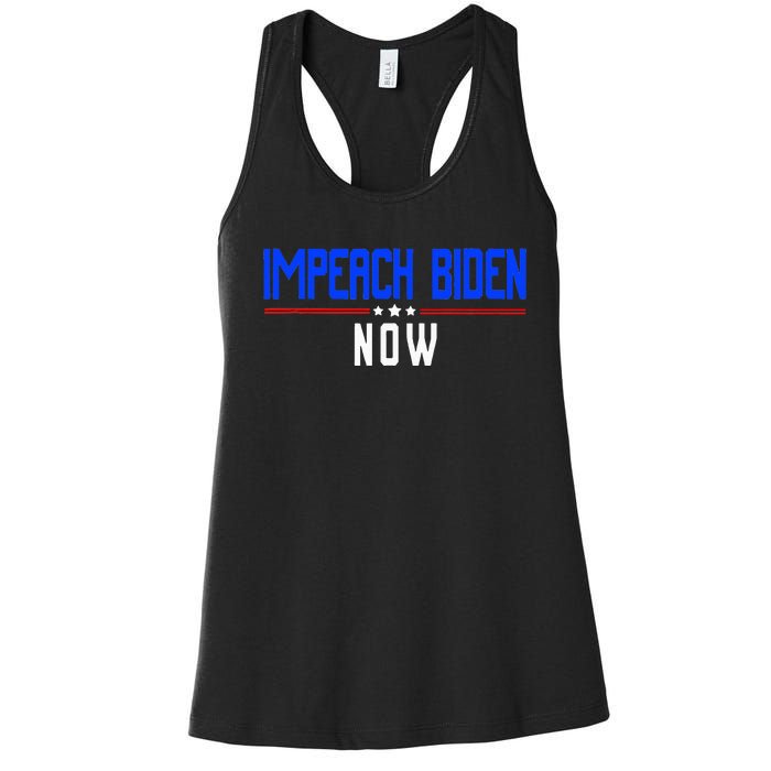 Impeach Biden Now Biden Disaster Women's Racerback Tank