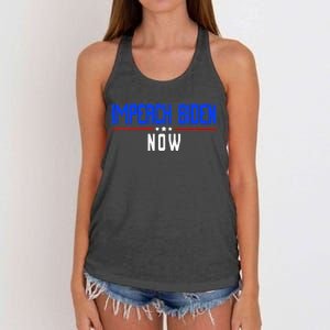 Impeach Biden Now Biden Disaster Women's Knotted Racerback Tank