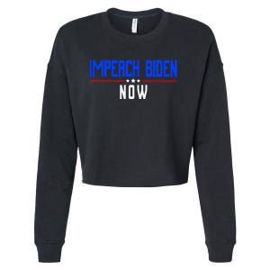 Impeach Biden Now Biden Disaster Cropped Pullover Crew