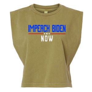 Impeach Biden Now Biden Disaster Garment-Dyed Women's Muscle Tee