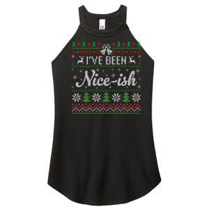 IVe Been Nice Ish Funny Nice Naughty Christmas Ugly Sweater Sweatshirt Women's Perfect Tri Rocker Tank