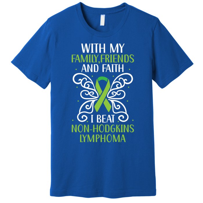 I Beat Noncute Gifthodgkin Lymphoma Survivor Cancer Warrior Great Gift Premium T-Shirt