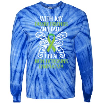 I Beat Noncute Gifthodgkin Lymphoma Survivor Cancer Warrior Great Gift Tie-Dye Long Sleeve Shirt