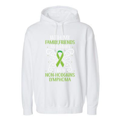 I Beat Noncute Gifthodgkin Lymphoma Survivor Cancer Warrior Great Gift Garment-Dyed Fleece Hoodie