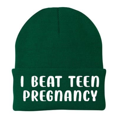 I Beat N Pregnancy N Pregnancy Prevention Knit Cap Winter Beanie