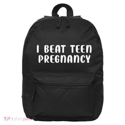 I Beat N Pregnancy N Pregnancy Prevention 16 in Basic Backpack