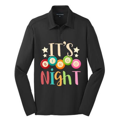 Its Bingo Night Bingo Player Gift Gambling Lottery Bingo Silk Touch Performance Long Sleeve Polo