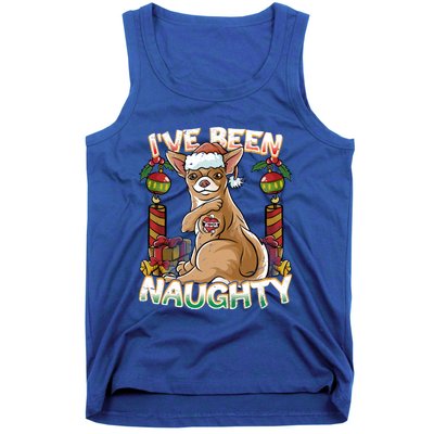 IVe Been Naughty Chihuahua Cute Dog With Santa Claus Hat Cute Gift Tank Top