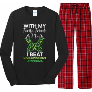 I Beat NonHodgkin Lymphoma Survivor Cancer Warrior Long Sleeve Pajama Set