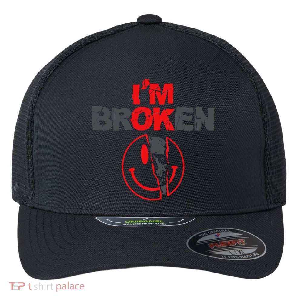 IM Broken (On Back) Flexfit Unipanel Trucker Cap