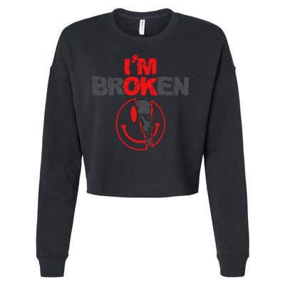 IM Broken (On Back) Cropped Pullover Crew