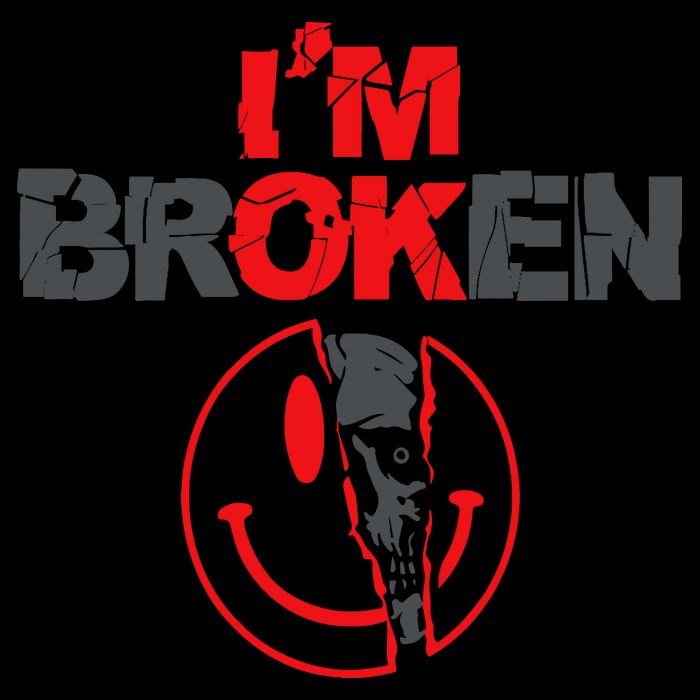 IM Broken (On Back) Cropped Pullover Crew