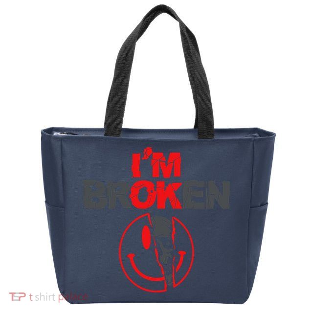 IM Broken (On Back) Zip Tote Bag