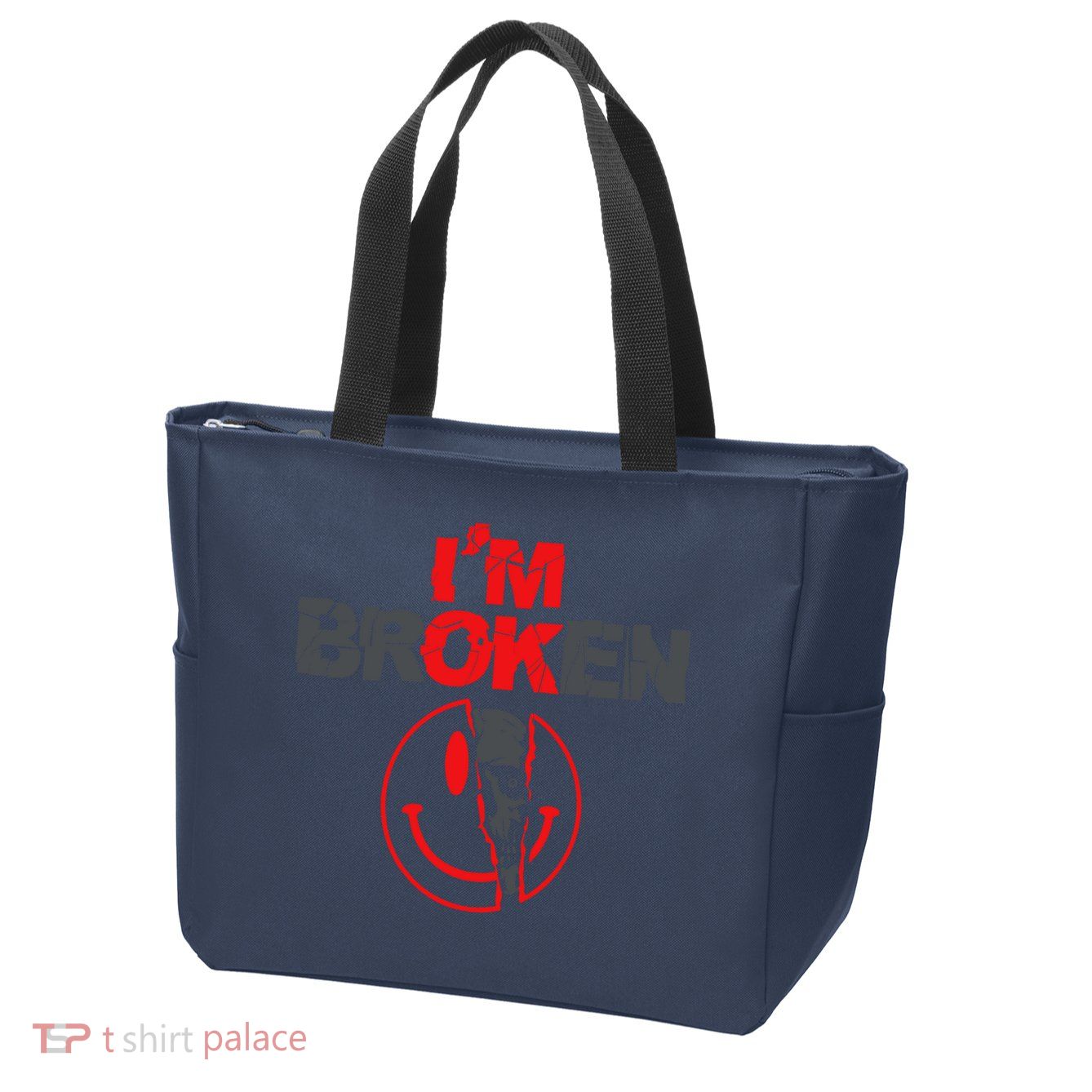 IM Broken (On Back) Zip Tote Bag