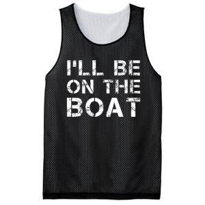 ILl Be On The Boat Distressed Mesh Reversible Basketball Jersey Tank