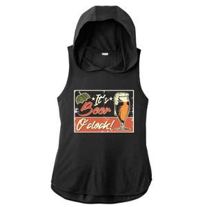 It's Beer O'clock Ladies PosiCharge Tri-Blend Wicking Draft Hoodie Tank