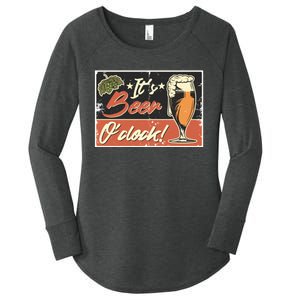 It's Beer O'clock Women's Perfect Tri Tunic Long Sleeve Shirt