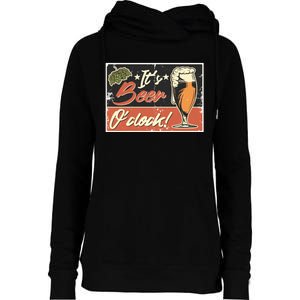 It's Beer O'clock Womens Funnel Neck Pullover Hood