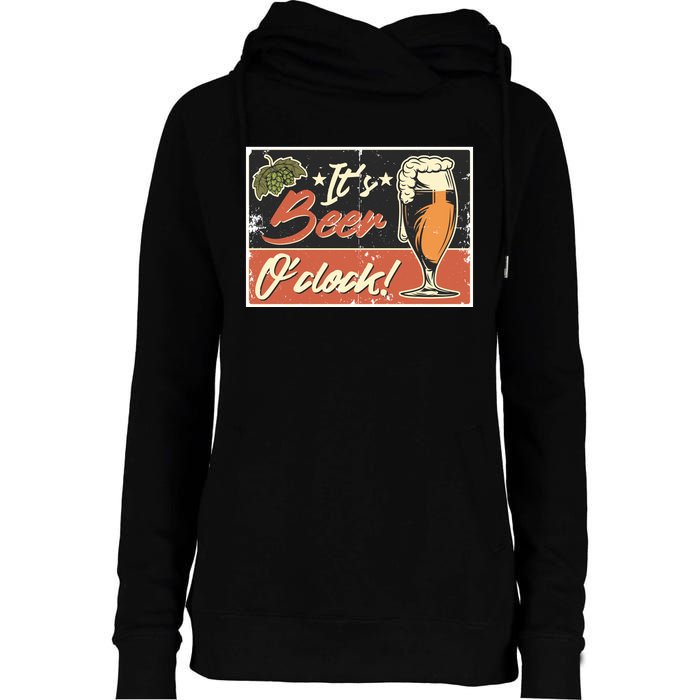 It's Beer O'clock Womens Funnel Neck Pullover Hood